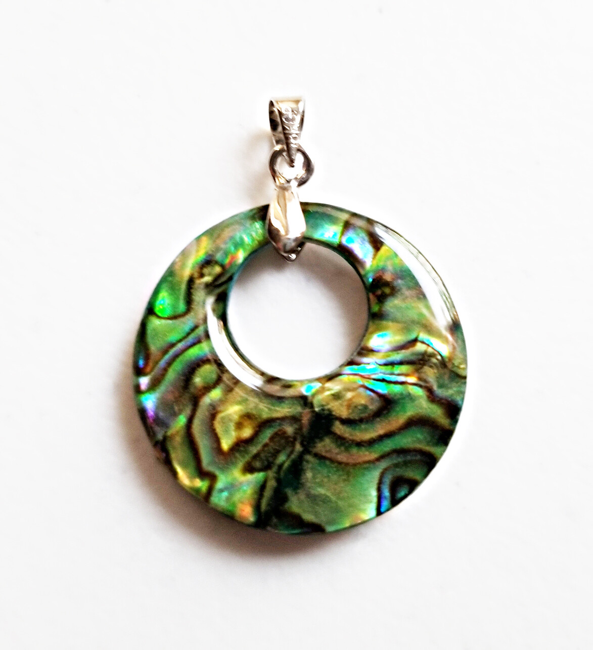 2.5 cm Double Layers Abalone Shell Pendant