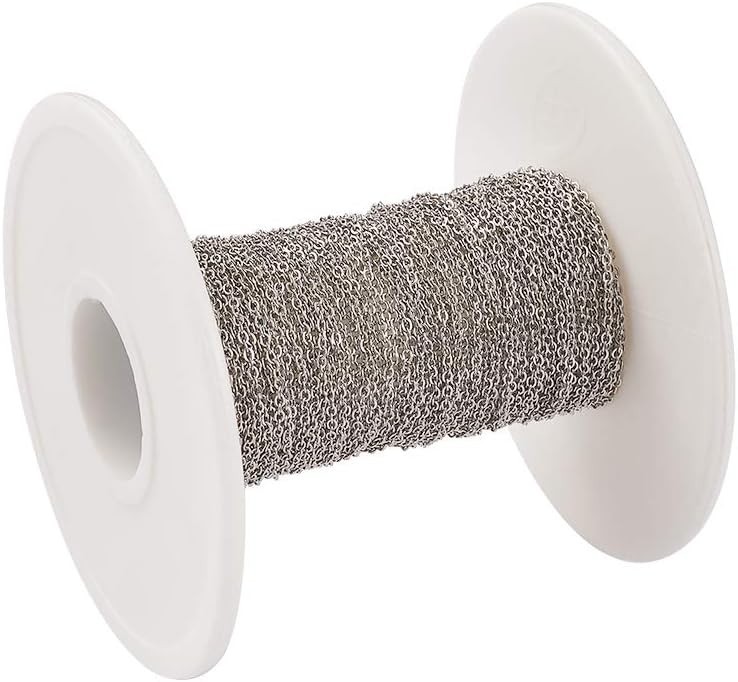 Pandahall 32.8 Feet/10M 304 Stainless Steel Chains- 1.1×0.3mm- feet