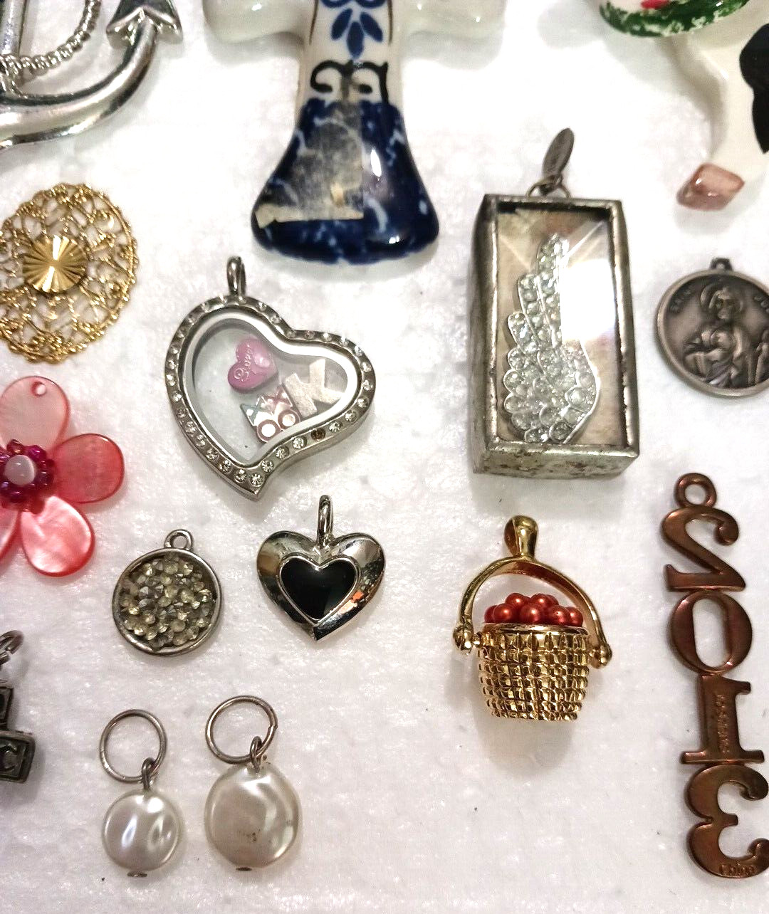 Pendants, charms, DIY jewelry necklace making pieces. You get everything