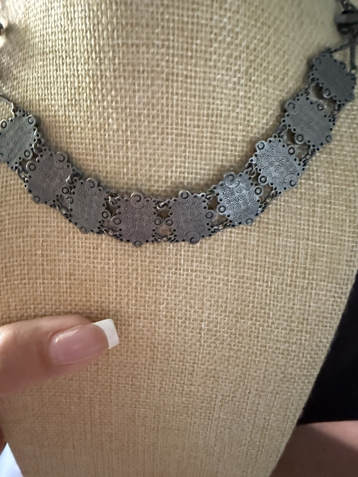 Silver Tone Blue & Multicolor Crystal Statement Bib Necklace Adjustable Lobster