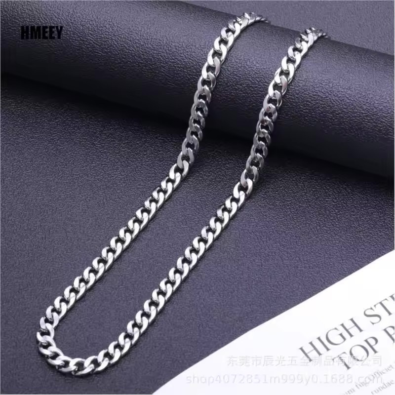 Stainless Steel Chain Necklace Unisex 3mm width 18 inch length Hip Hop Chain