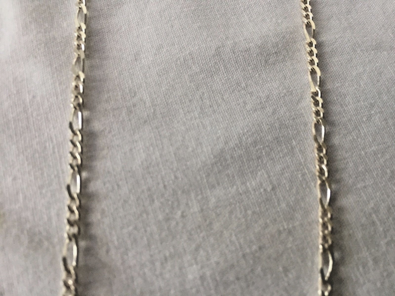 925 Sterling Silver Figaro Chain Necklace 29″ Long Stamped (Weight 9 grams)