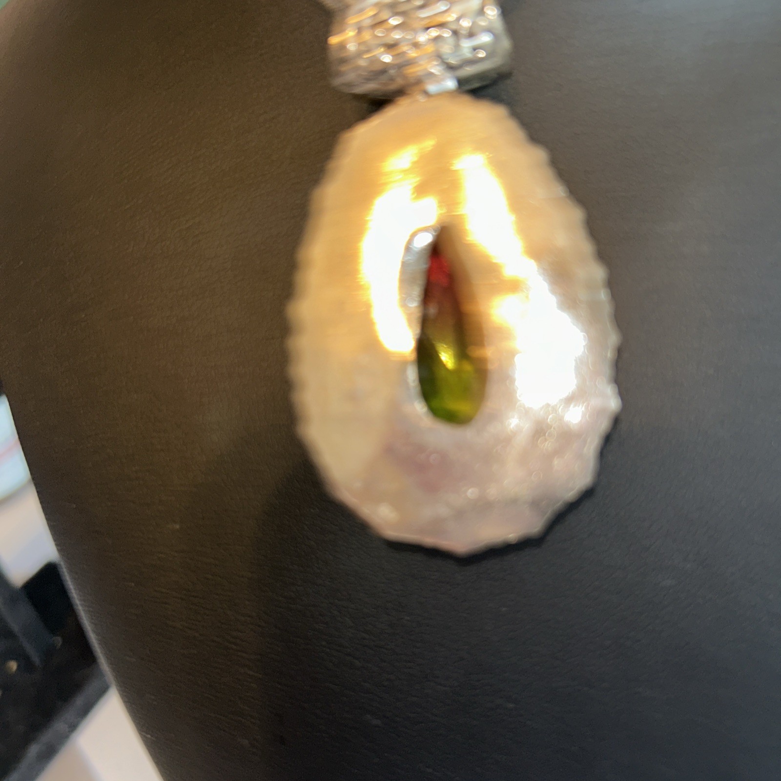 Statement Necklace In Multi Colored Stone