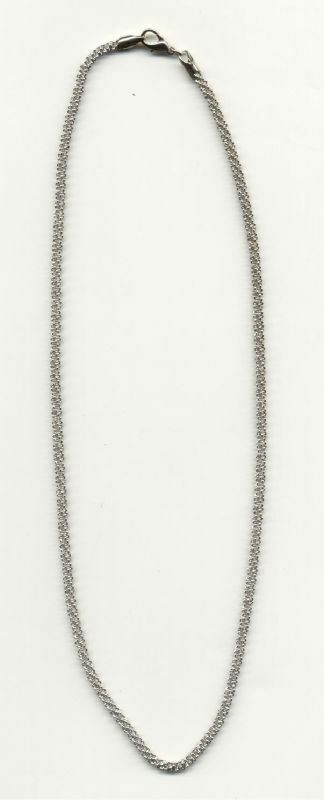 WHOLESALE LOT OF 5 PIECES OF 14 KT WHITE GOLD PLATED 24″ ROPE NECKLACES