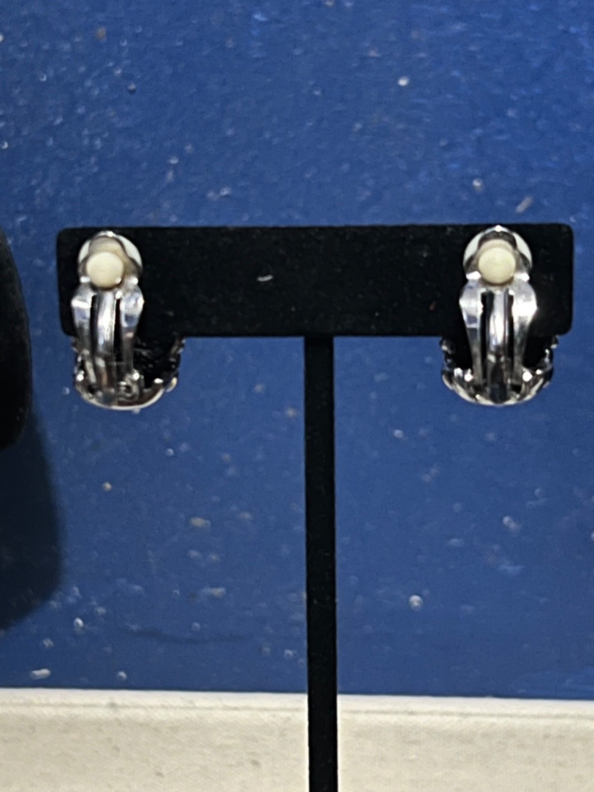Silver and Gold-tone Chunky Square Pendant on Rolo Chain Necklace w/ Earrings