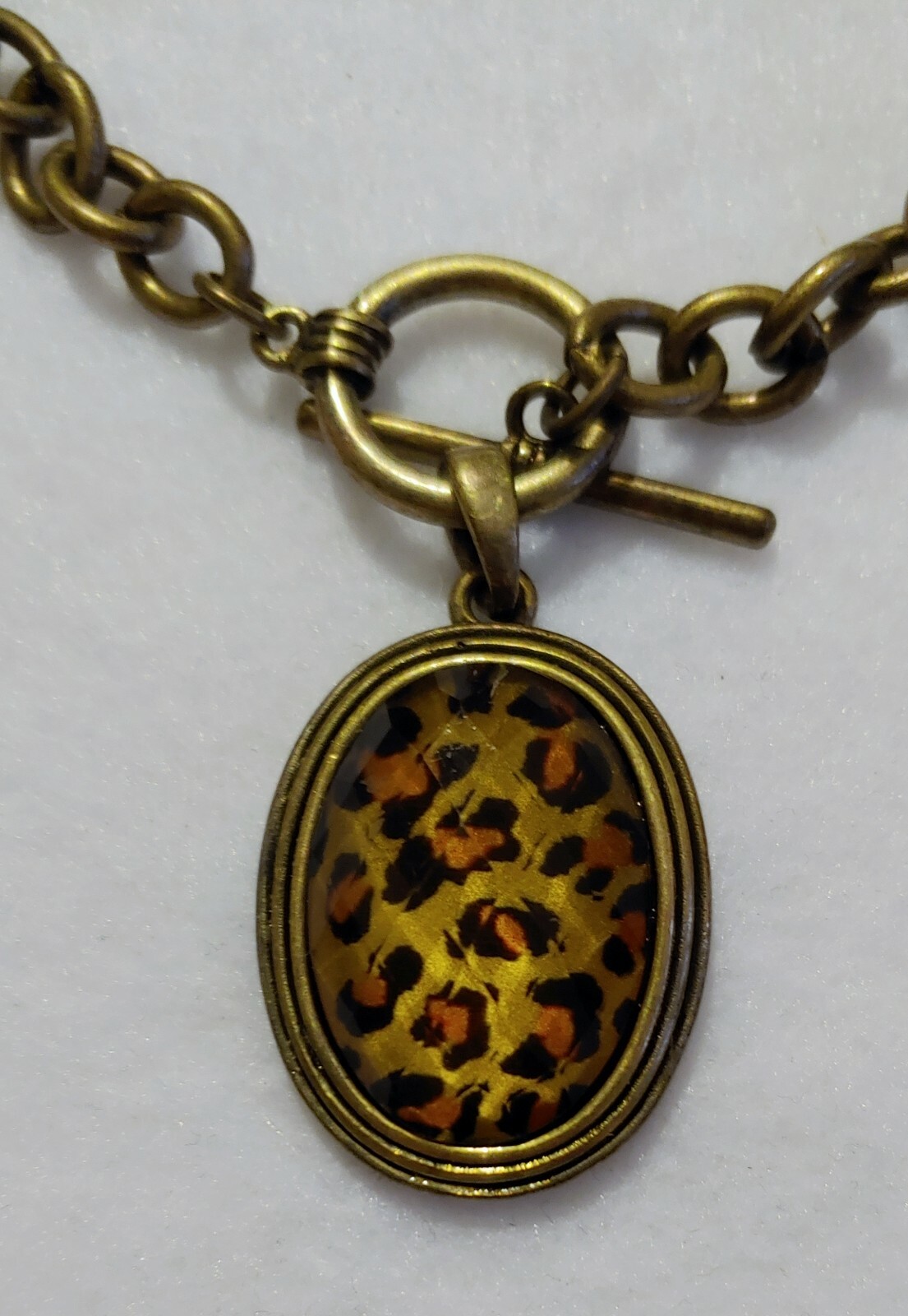 Necklace ( K.A.T.E. ) pendent leopard print As Shown in Pictures -16 in Long