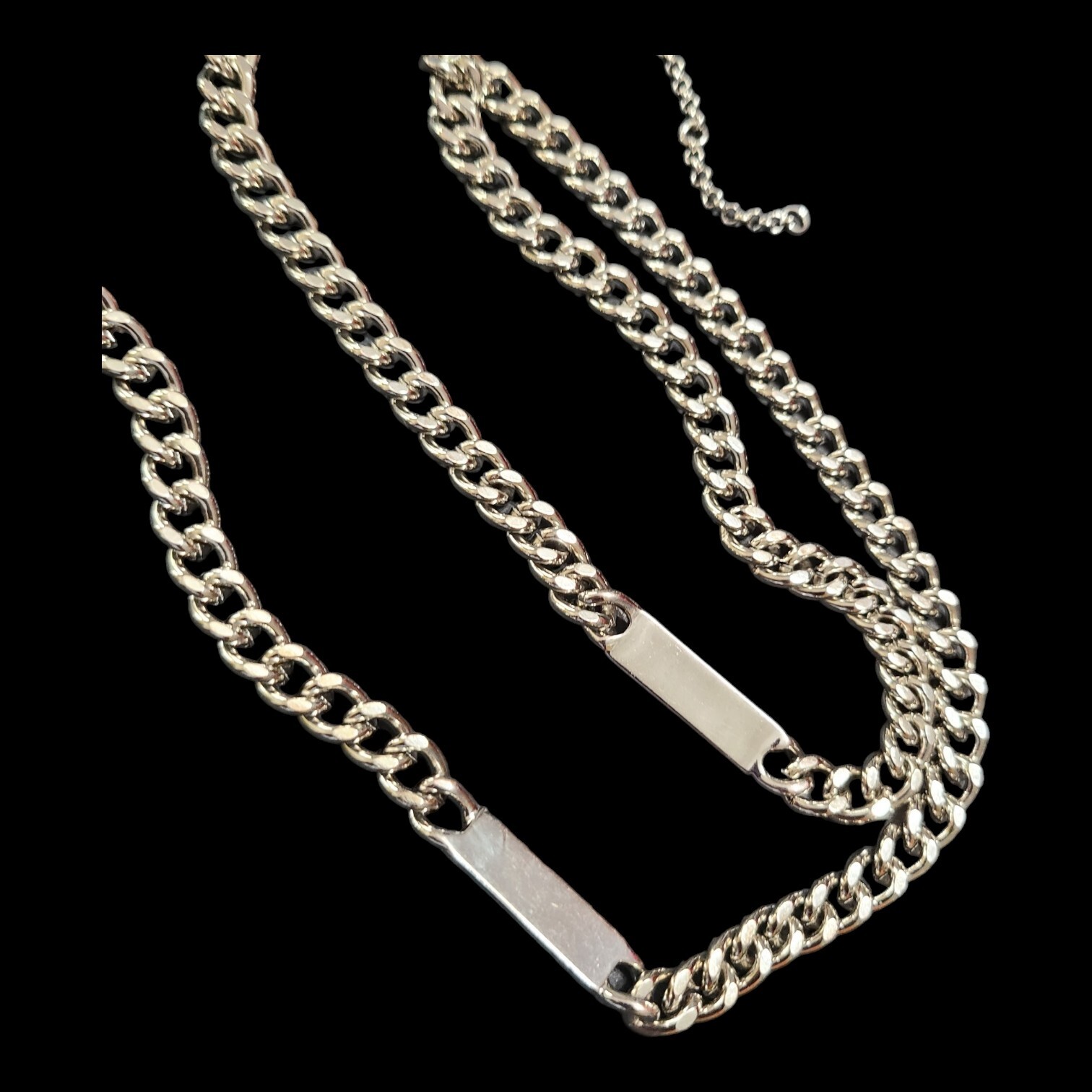 Necklace Silver 16 In Thick Double Chain 3.5-in Extender Mia