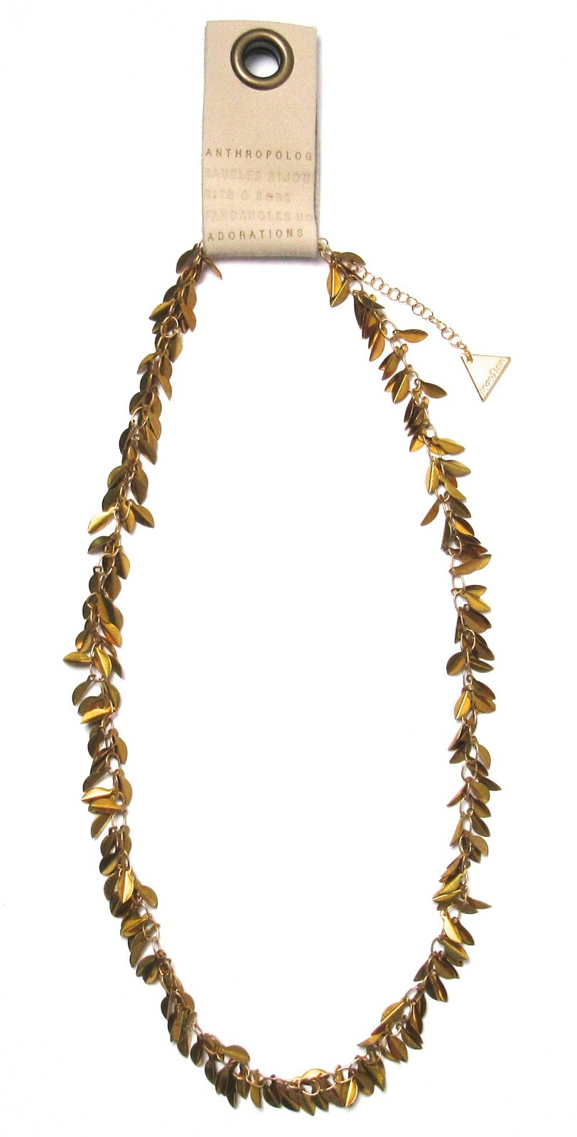 ANTHROPOLOGIE Leaves Gold Necklace >NEW<