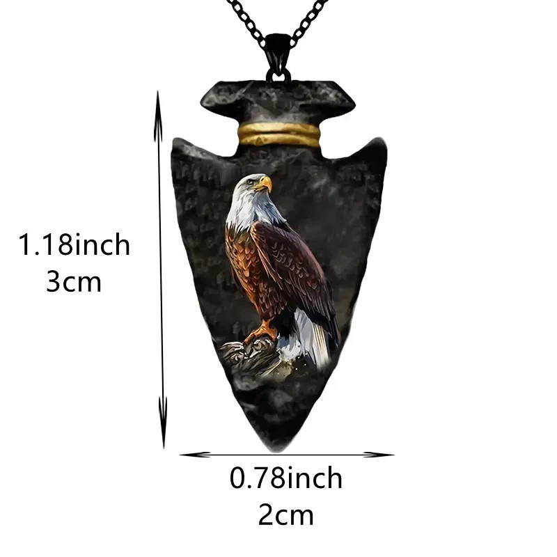 American Eagle Arrowhead Pendant & Necklace! FREE SHIPPING IN THE USA!
