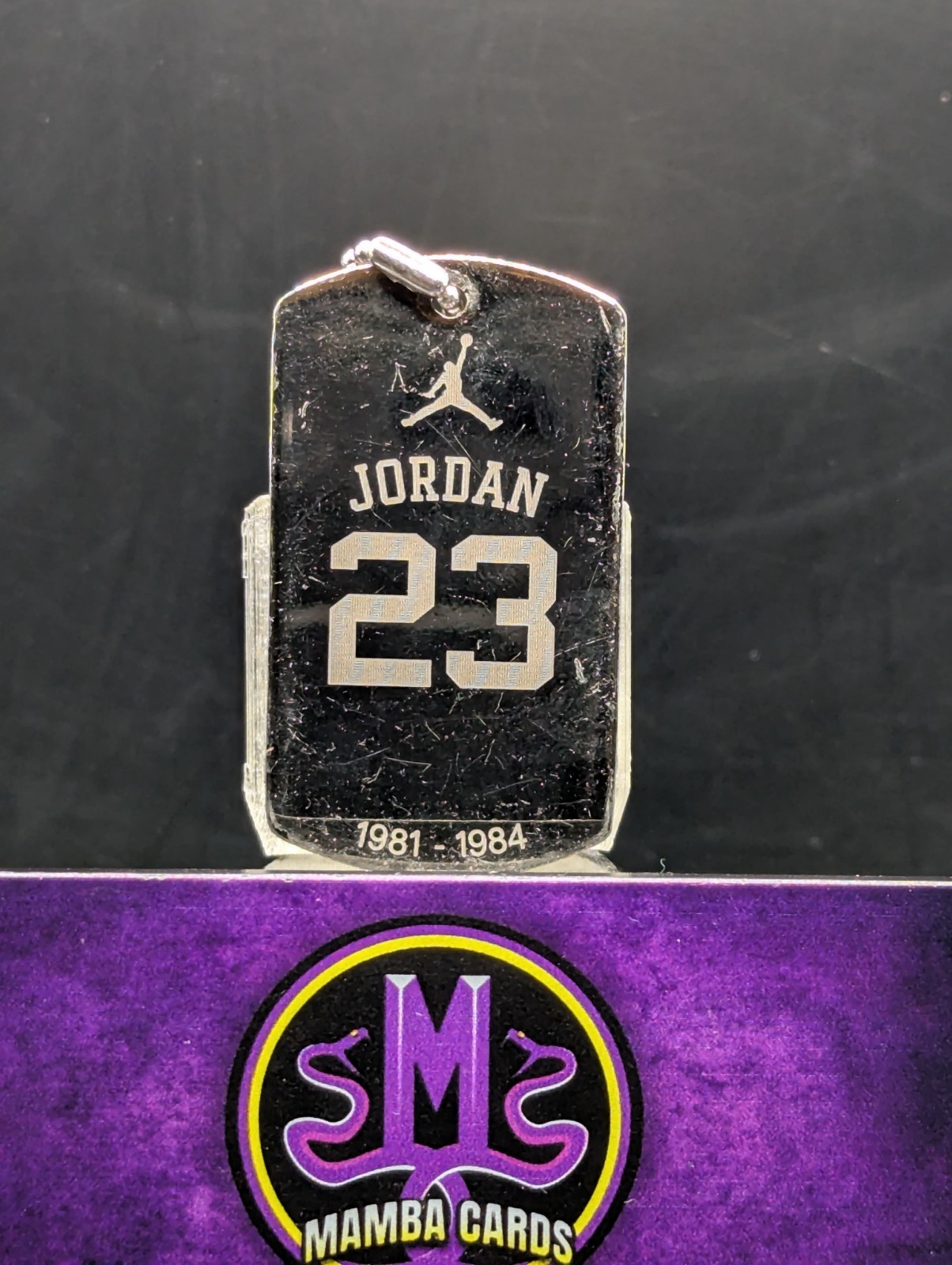 Michael Jordan XXIII AJ23 Pendant Dog Tag Keychain 1984-1998 & 1981-1984 – RARE