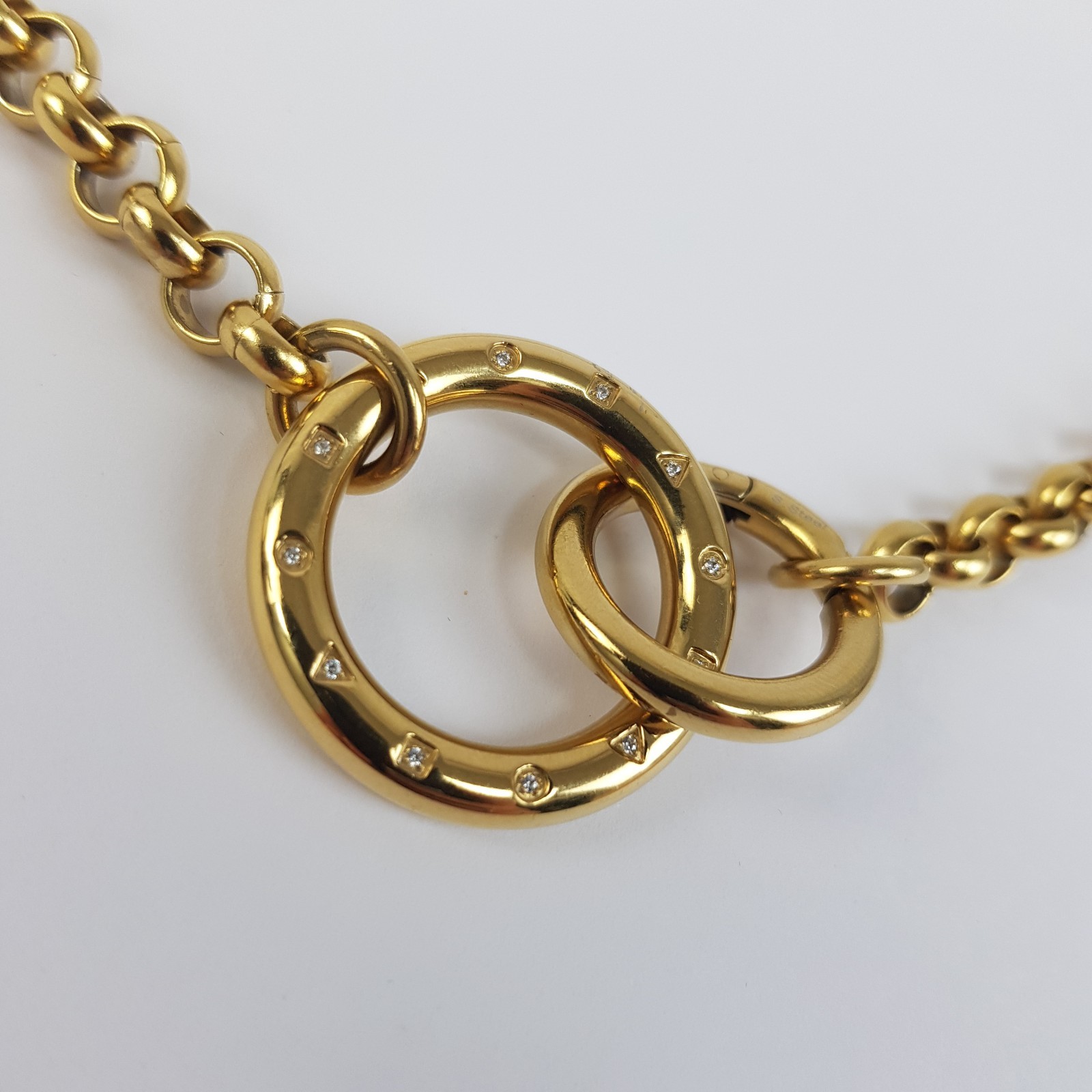 Nomination Infinito Yellow Gold PVD Stainless Steel Necklace with CZ 46cm