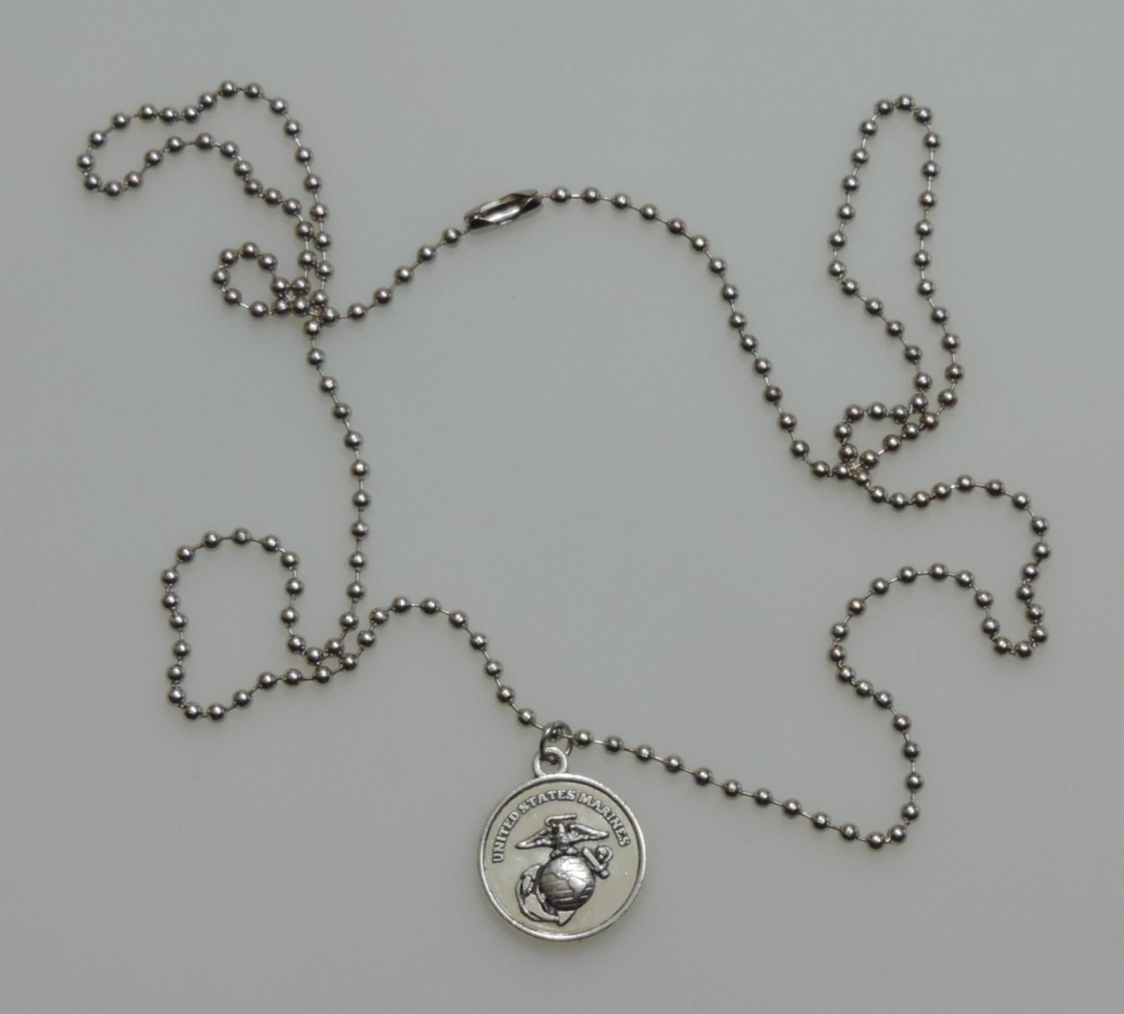 Marine /St. Michael Medal with a Dog Tag Style or 27″ Stainless Steel Chain