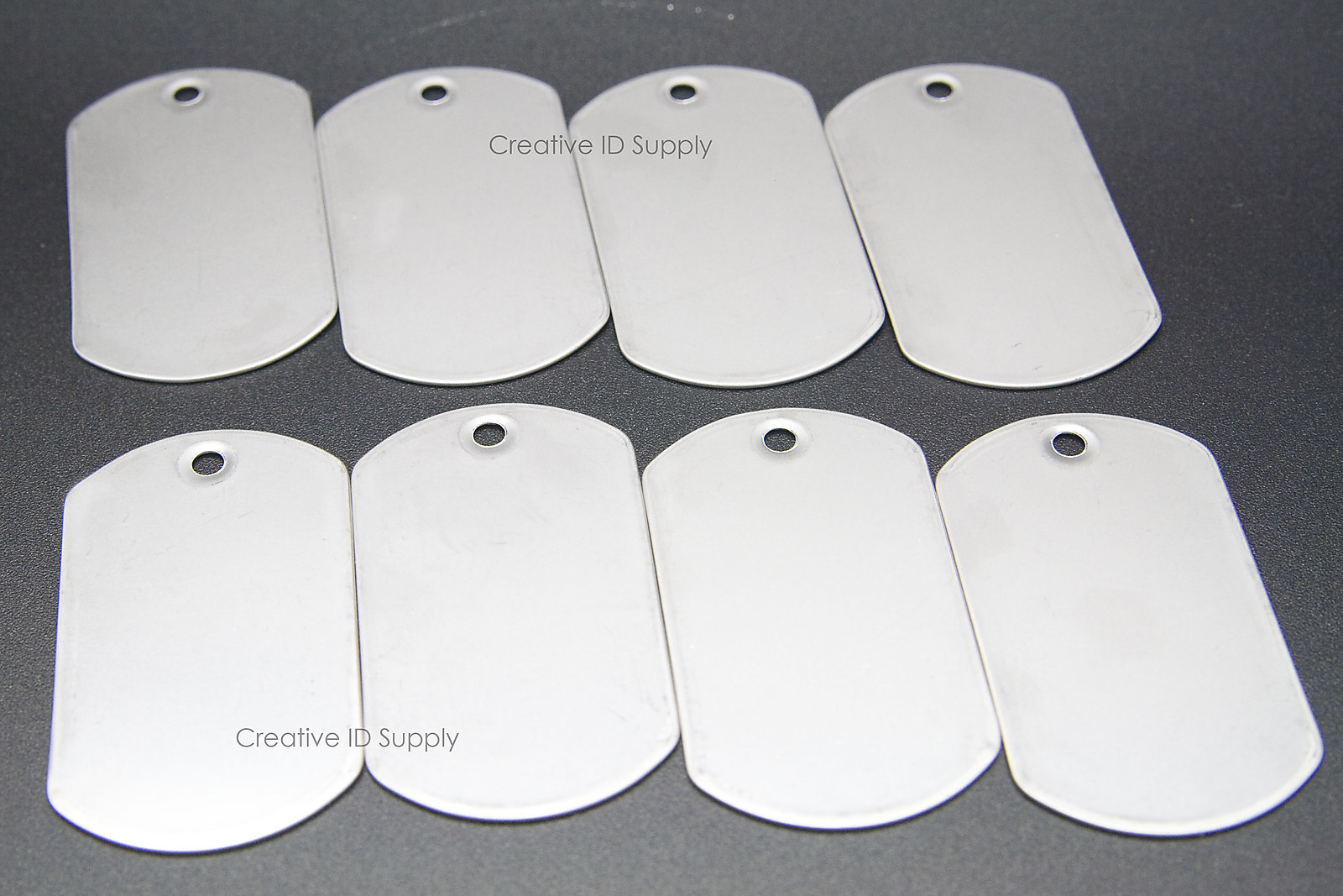 100pcs EACH STAINLESS STEEL DOG TAGS, BALL CHAIN NECKLACES, SILENCERS REPAIR KIT