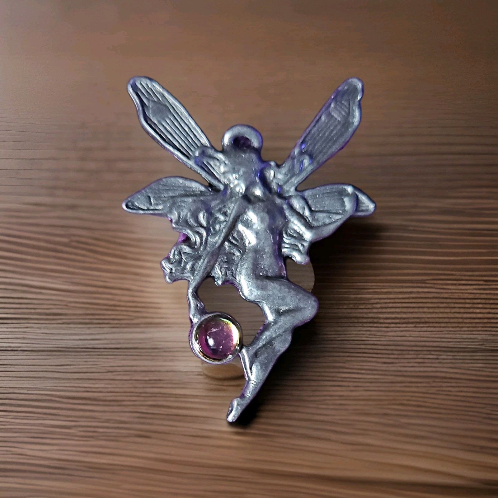 Lot of 3 Silver Tone Metal Angel & Fairy Asymmetrical Charm Pendant Lot