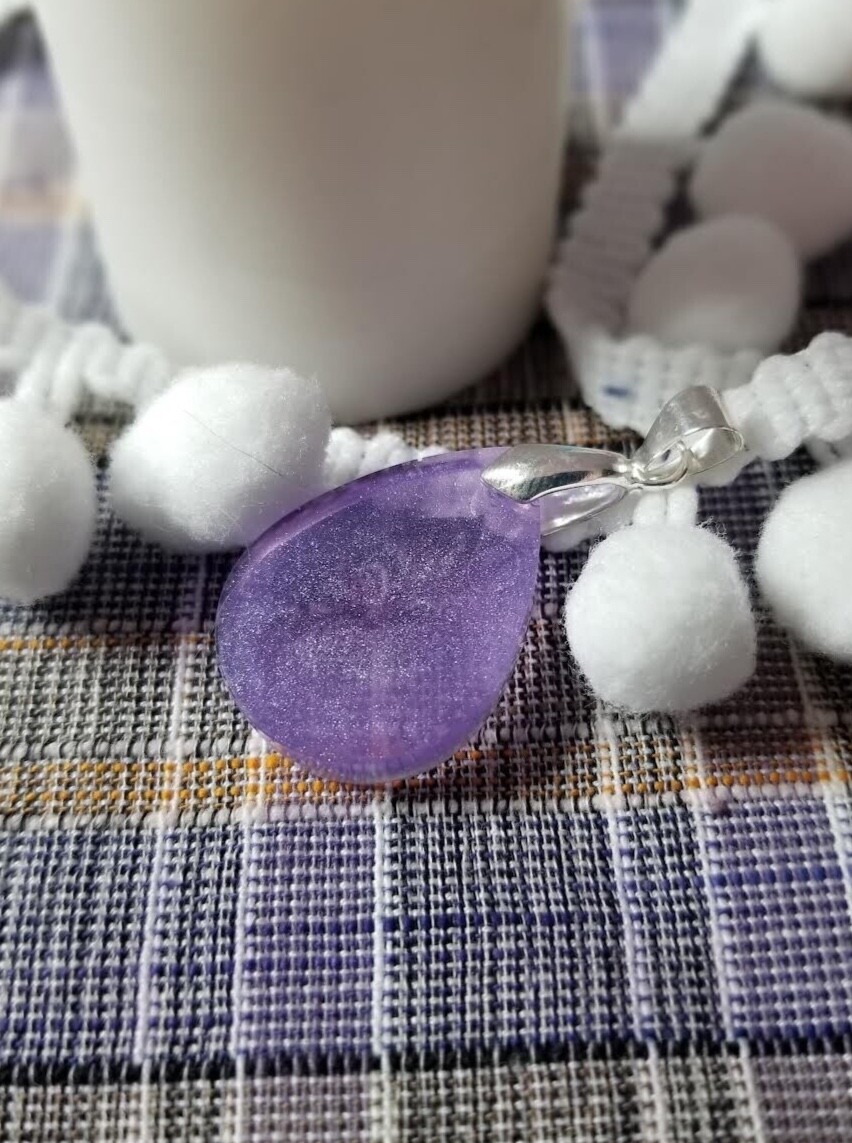 purple butterfly pendant and 18 inch chain. free shipping. made in the USA
