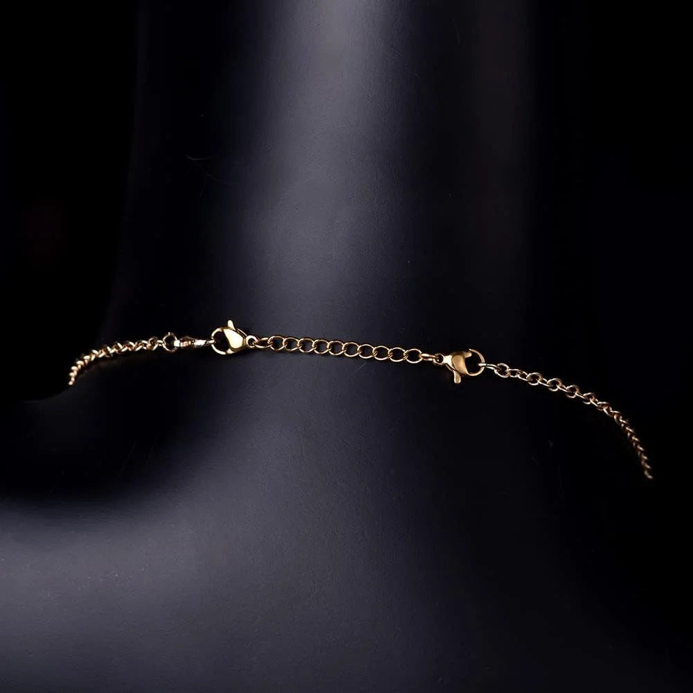 5Pcs Gold Stainless Steel Necklace Extender Chain Links for Ankle Bracelets | 18