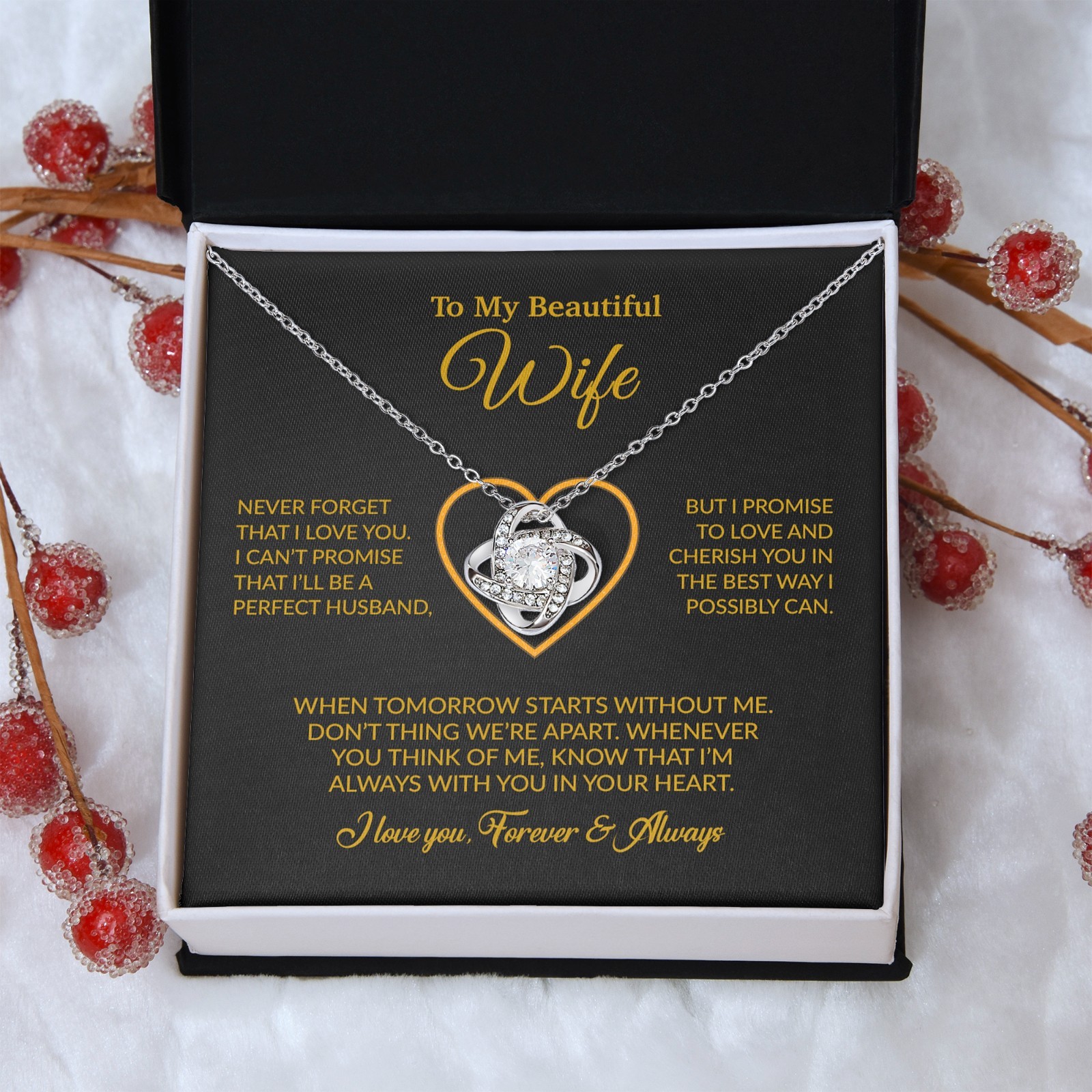 To My Wife Necklace, Gift For Wife, Anniversary Gift For Wife, Necklace For Wife