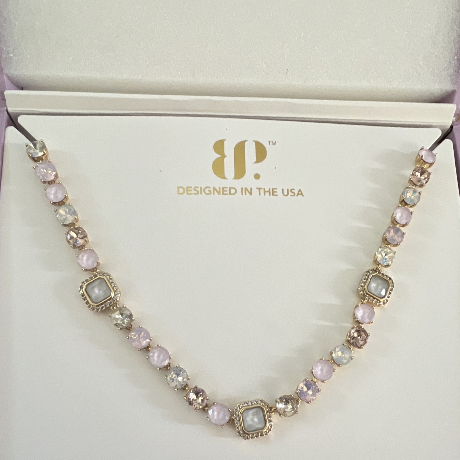 BP Desert Oasis Necklace Gold Plated Adjustable Up to 27in