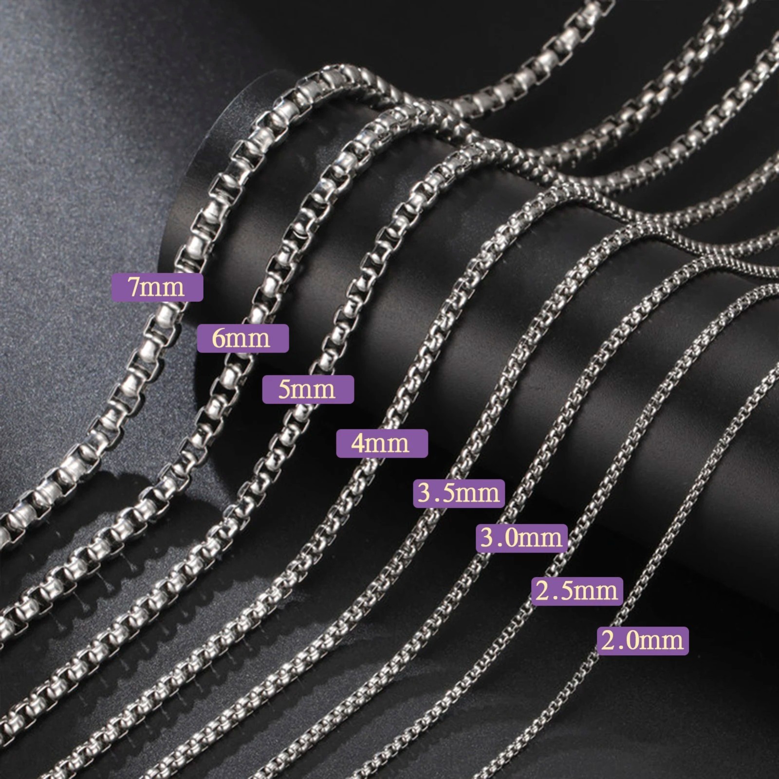 Stainless Steel Women Men Rope Chains, Necklaces Keel Link Chain 3mm-10mm