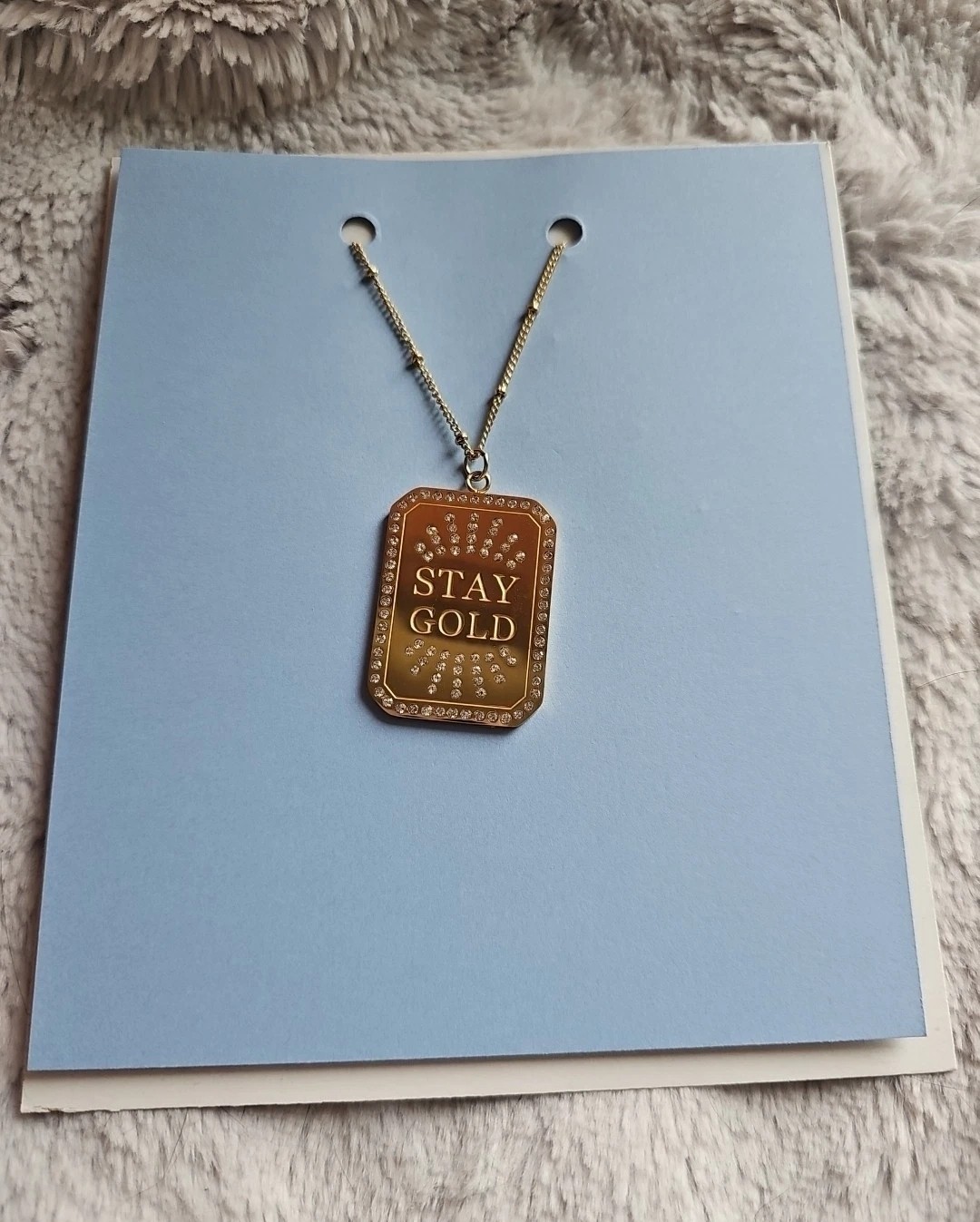 Stay gold necklace women