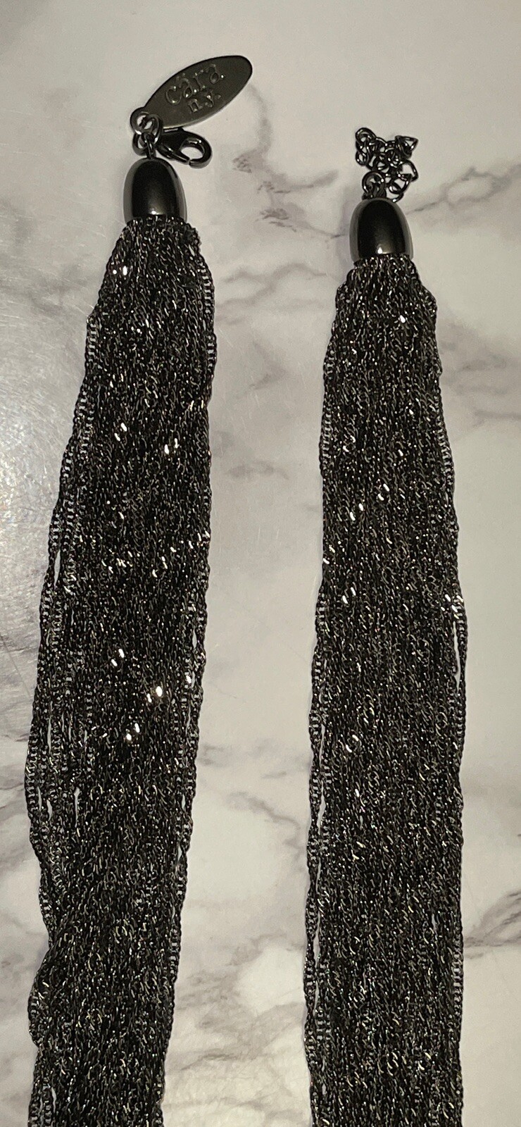 Cara NY Black Silver Tone Statement Necklace