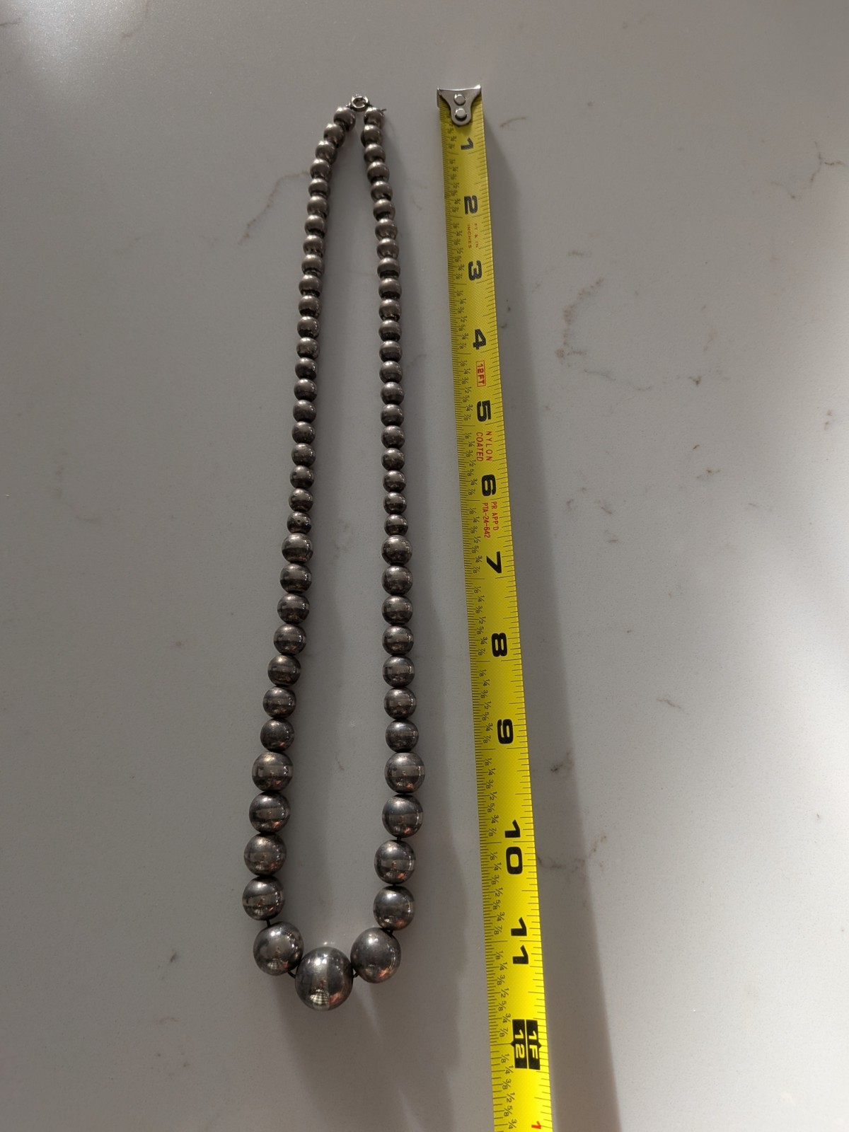 Silver Tone Beaded Necklace | Minimalist Jewelry | Everyday Wear