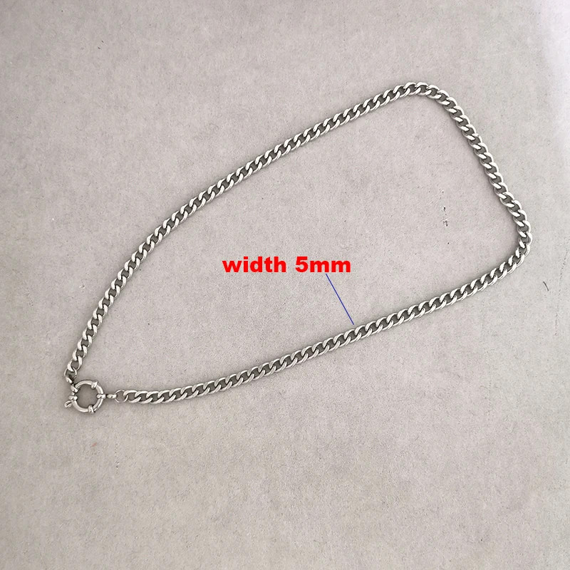 Sailor Clasp Necklace Paperclip Chain Stainless Steel Gold Color Women Jewelry