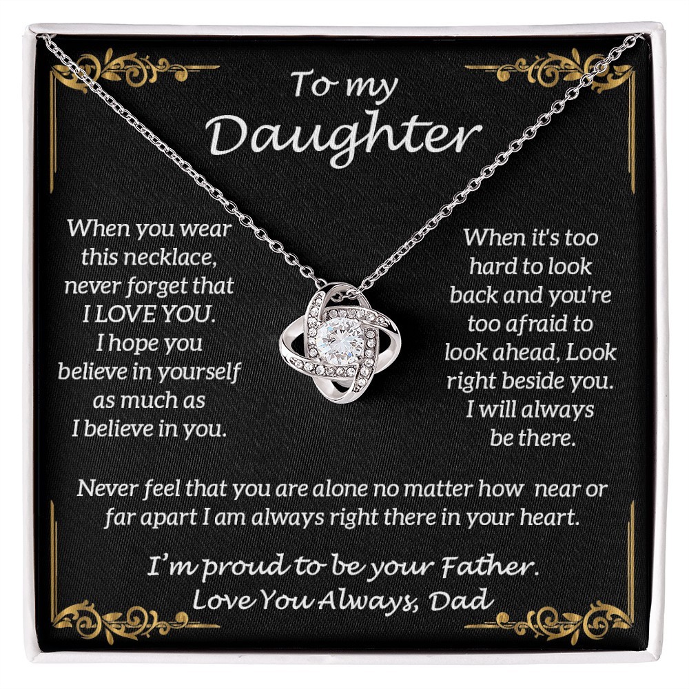 To My Daughter Necklace Gift, Daughter Birthday Graduation Necklace Jewelry
