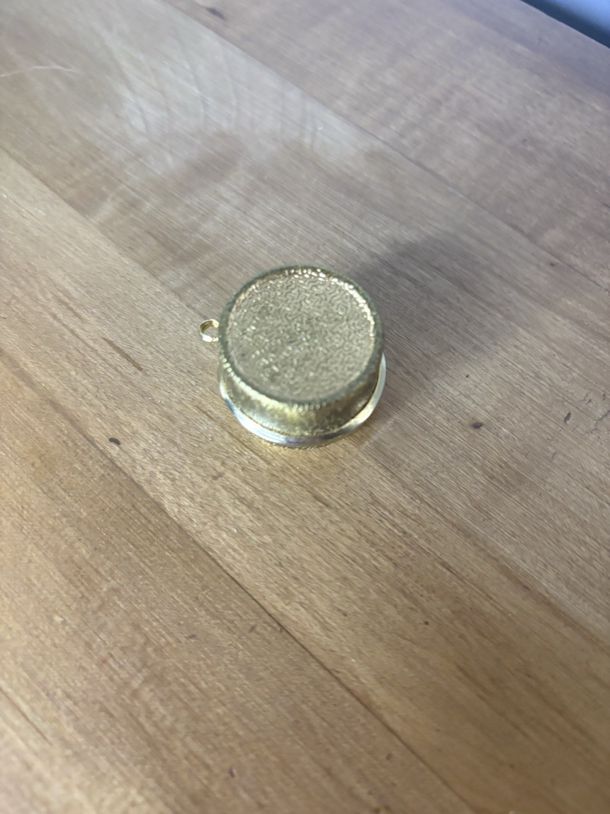 Vintage 1970s Brass Metal Quarter Holder Dispenser Pendant