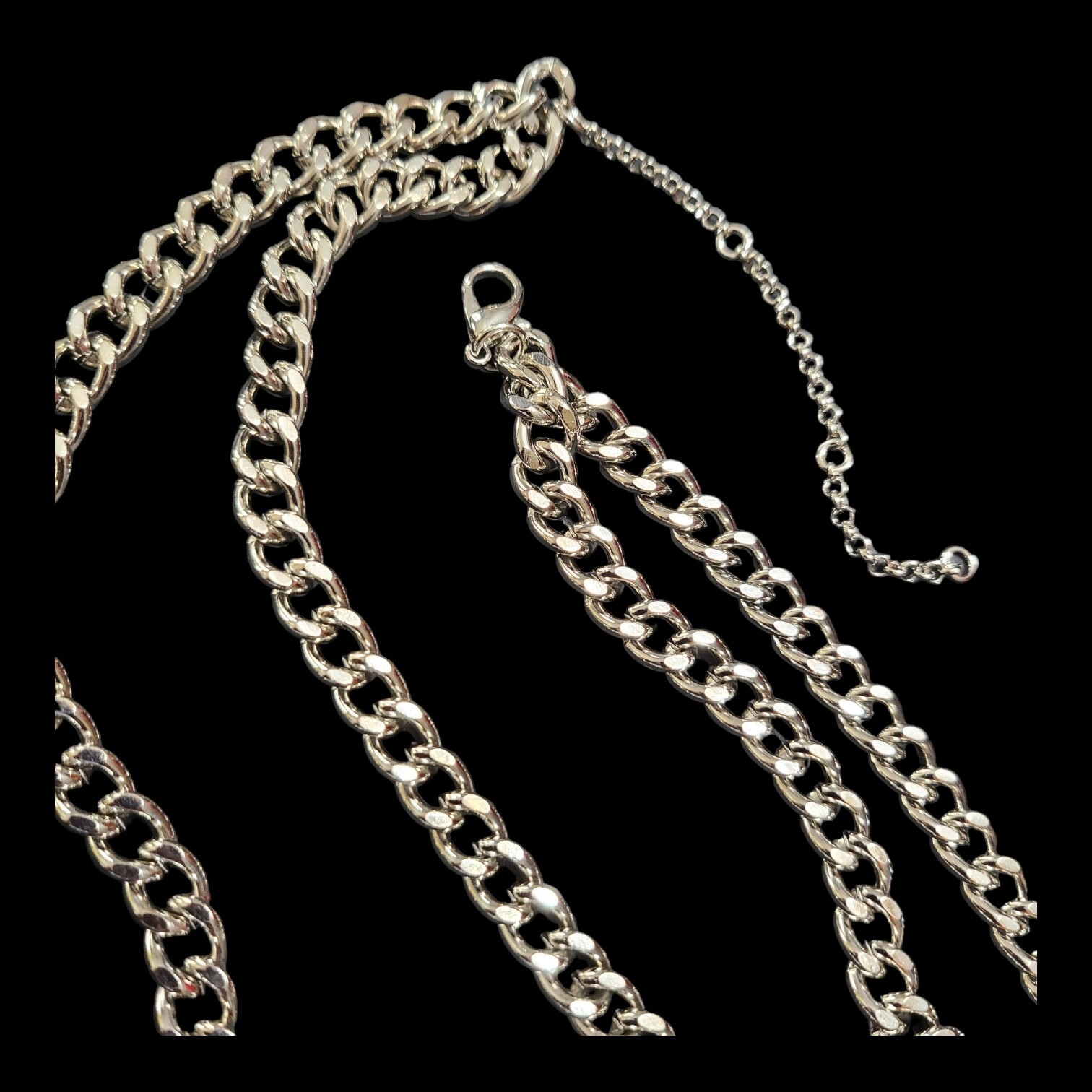 Necklace Silver 16 In Thick Double Chain 3.5-in Extender Mia