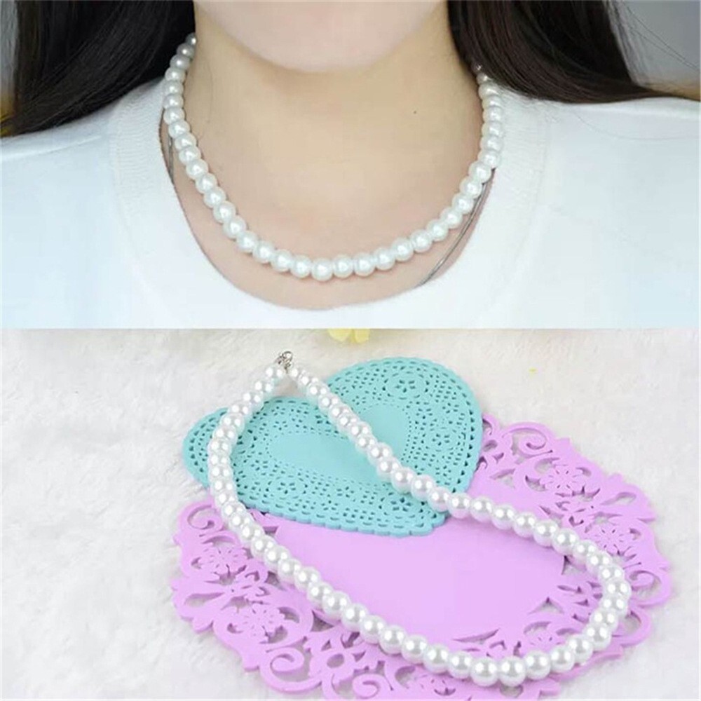 Loose Choker Pearl Necklace – 16inch (40cm) with silver fittings in Gift Bag