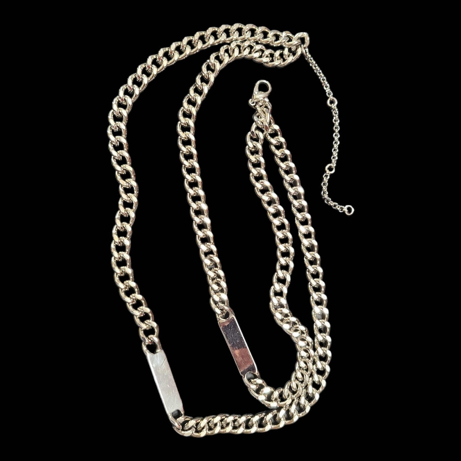Necklace Silver 16 In Thick Double Chain 3.5-in Extender Mia