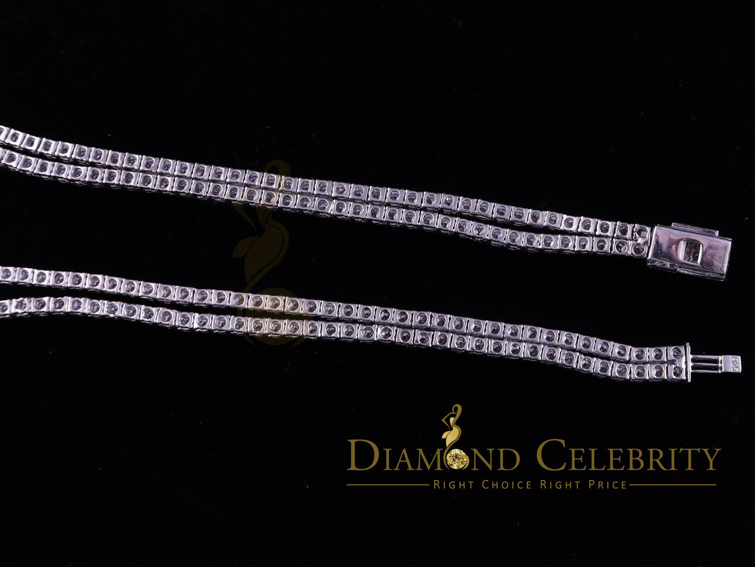 Tennis Men’s Necklace 925 Silver White 40ct Moissanite size 22inch & Width 3mm