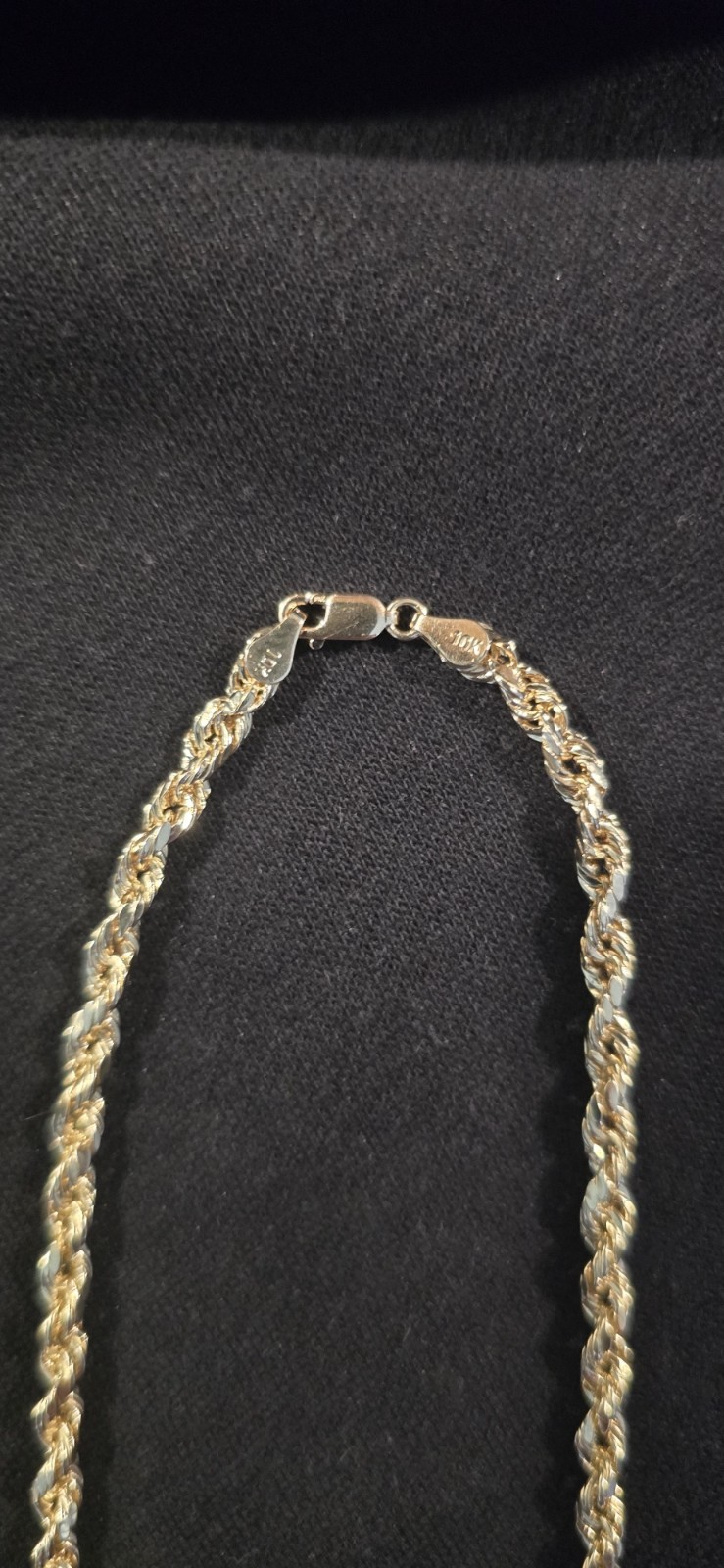 10K Gold Diamond Cut Rope Chain