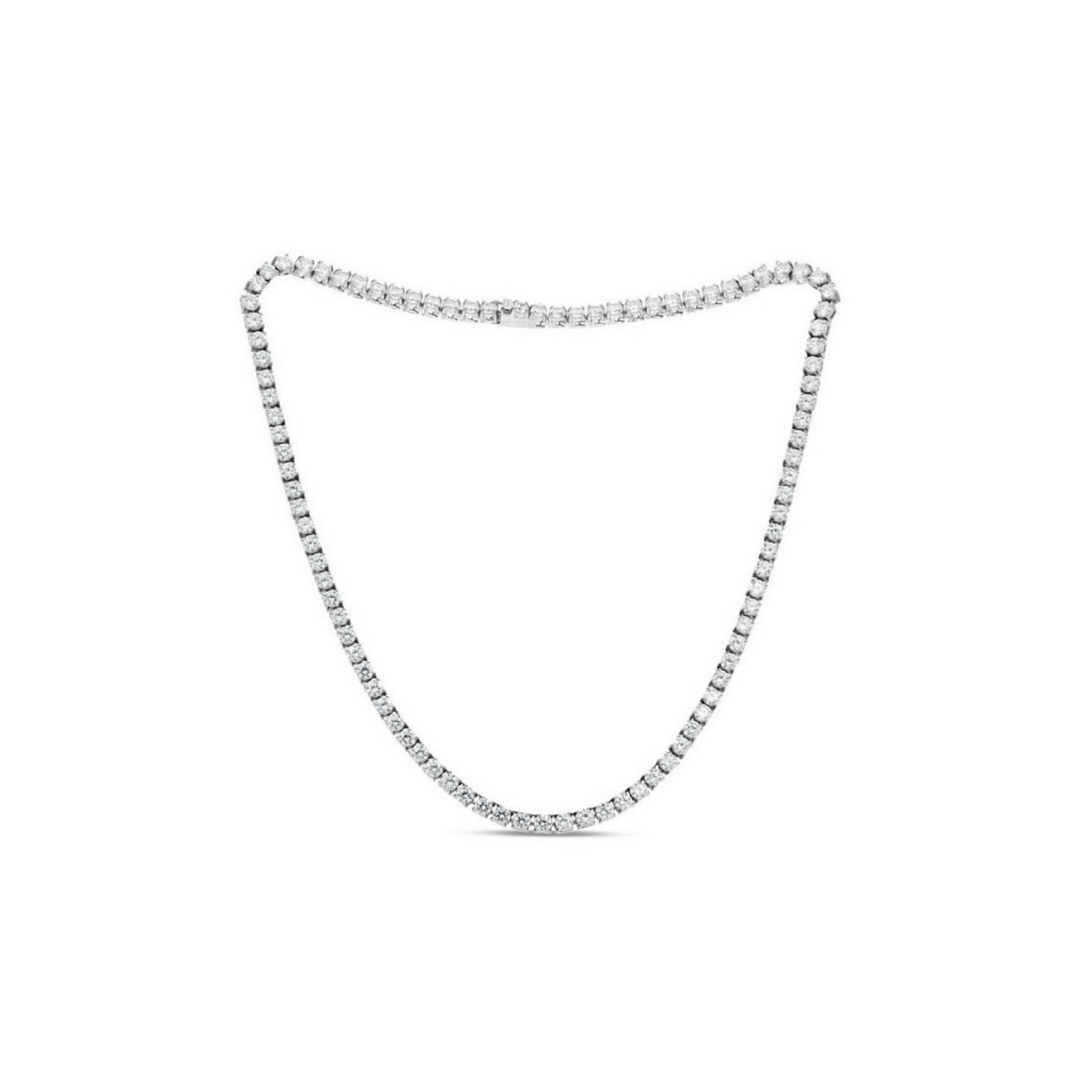 34 inches ANTI-TARNISH Stainless Steel with Cubic Zirconia Tennis Necklace