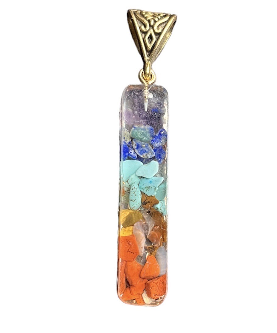 7 Chakra Healing Crystal Pendant Natural Stone Necklace Reiki Meditation Yoga