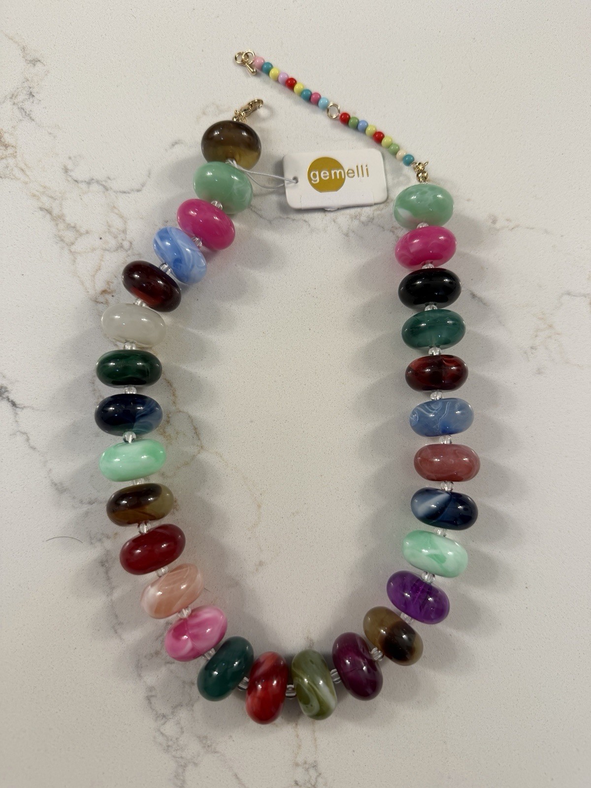 Beaded Necklace Multi- Color Very In Style!