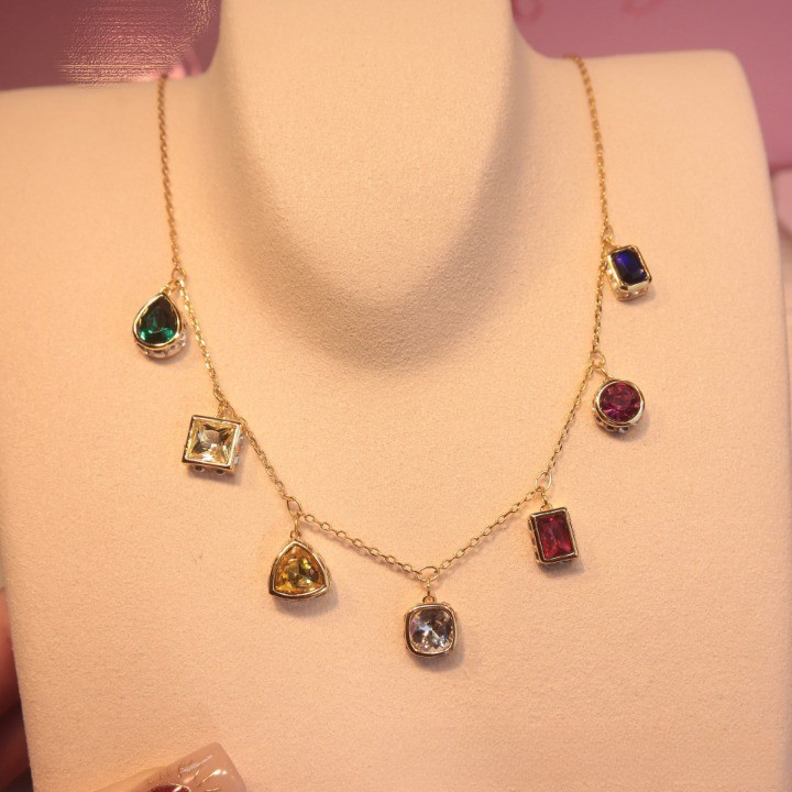 Swarovski colorful dopamine necklace women’s