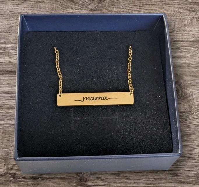 Mama Necklace Bump Box Gold Filled Looks Good On You Bumplife Push Gift 20″