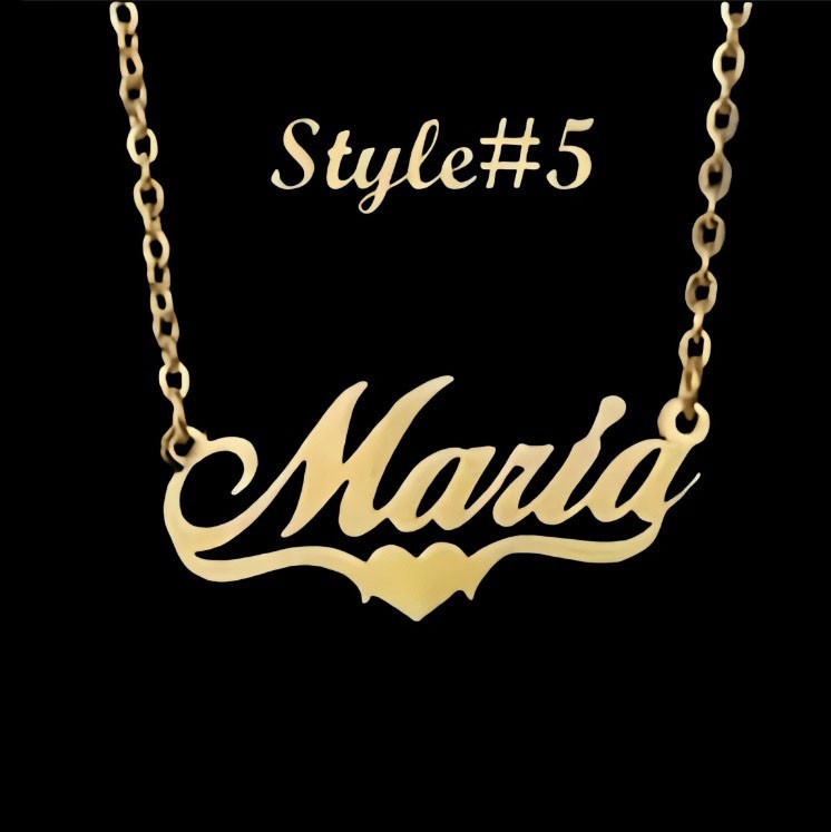 Personalized Name Necklace 18K Gold Plated Customize Any Name Anniversary Gift