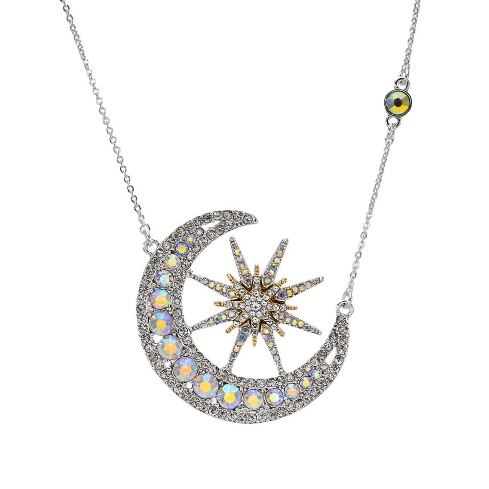 Kirks Folly Moondust Starlight Dreamer Necklace sterling silvertone