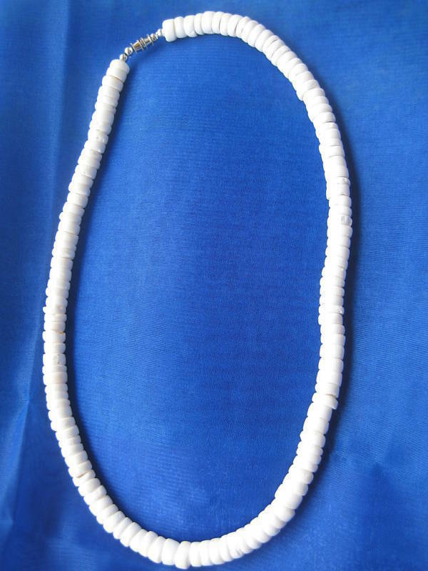 Hawaii Unisex Souvenir Surfer Jewelry White Puka Shell Necklace 20″ ( QTY 2 )