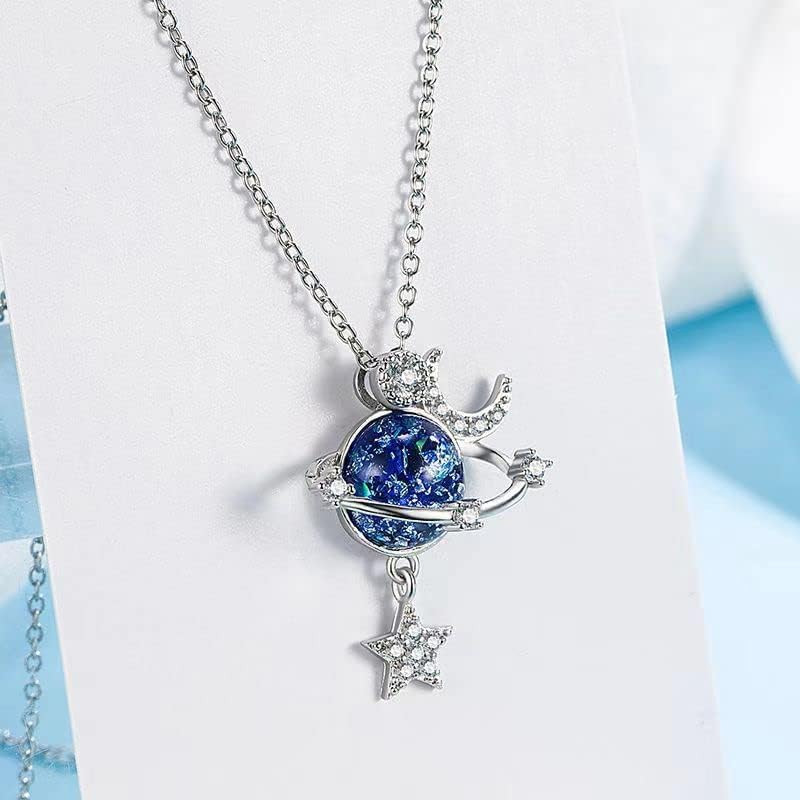 To My Daughter Universe Planet Star Necklace from Mom Dad Inspirational Daughter