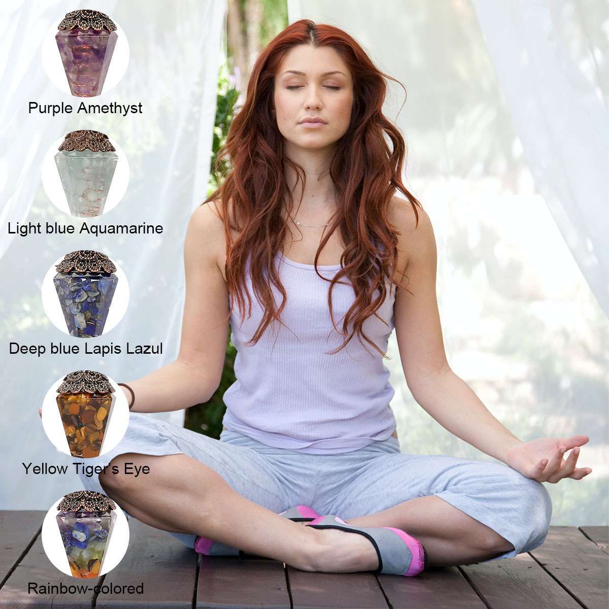 Natural Quartz Pendulum Healing Chips Stone Reiki Crystal Chakra Chain Pendant