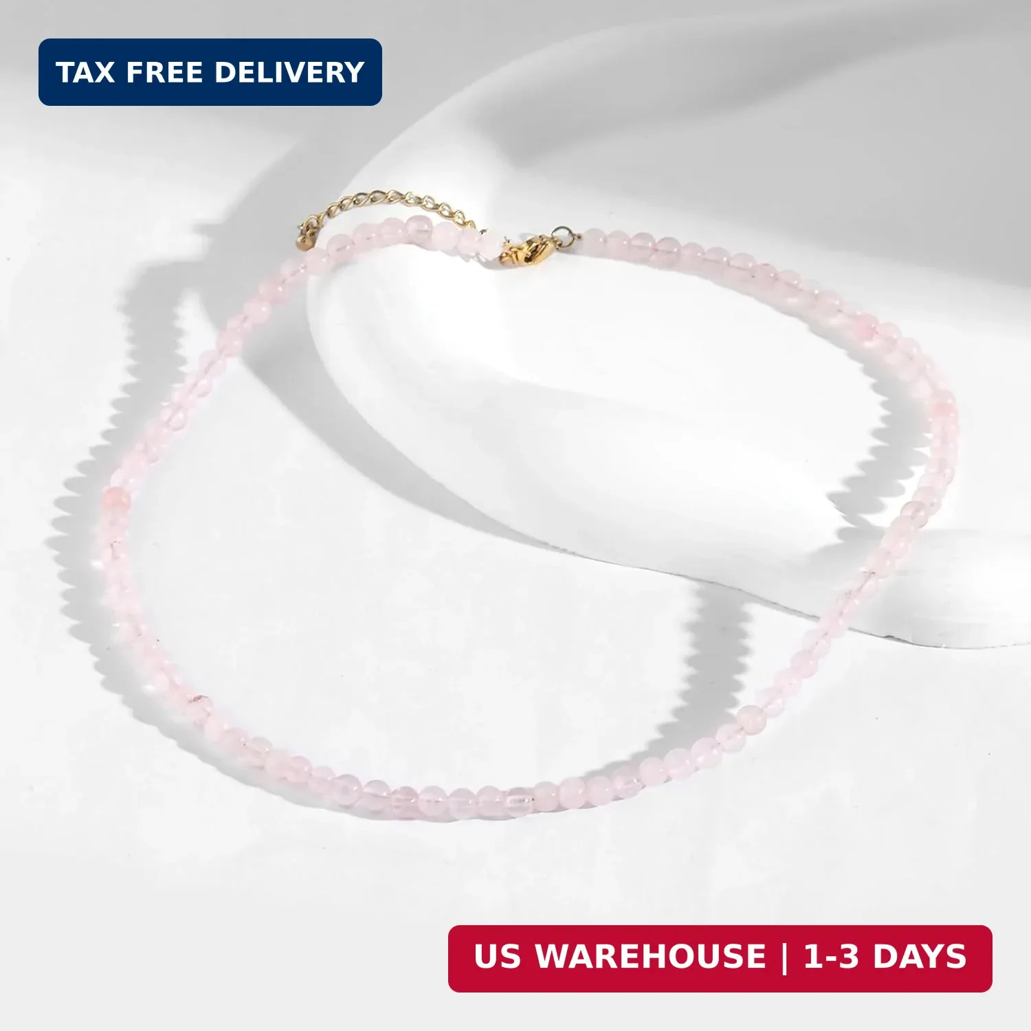Lit Wall Crystal Necklaces for Women 4mm Handmade Natural Stone Choker Beaded Ne