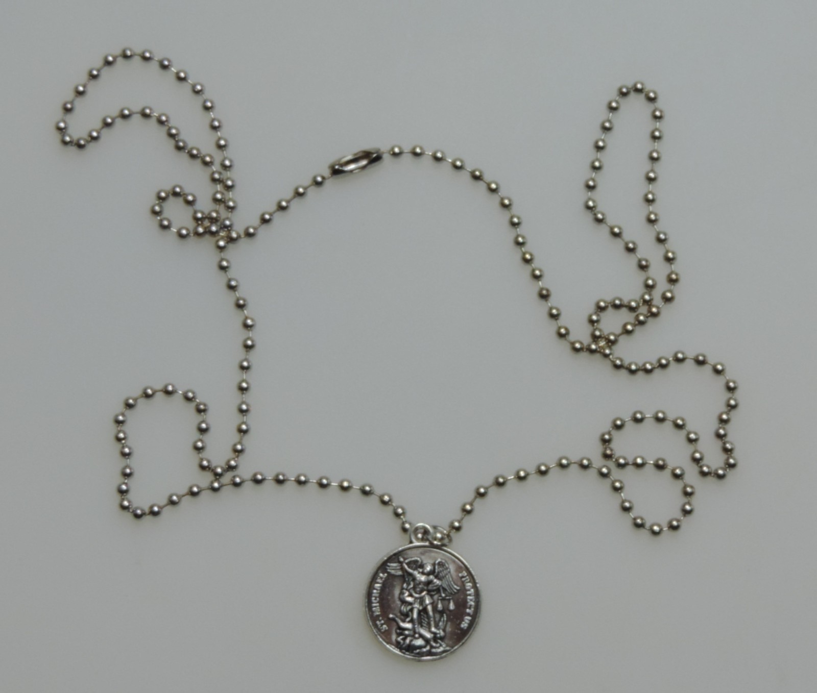 Marine /St. Michael Medal with a Dog Tag Style or 27″ Stainless Steel Chain