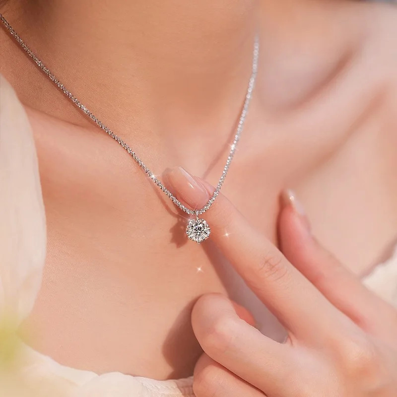 Andara Luxury 925 Sterling Silver AAAAA Fashion CZ Pendant Necklace