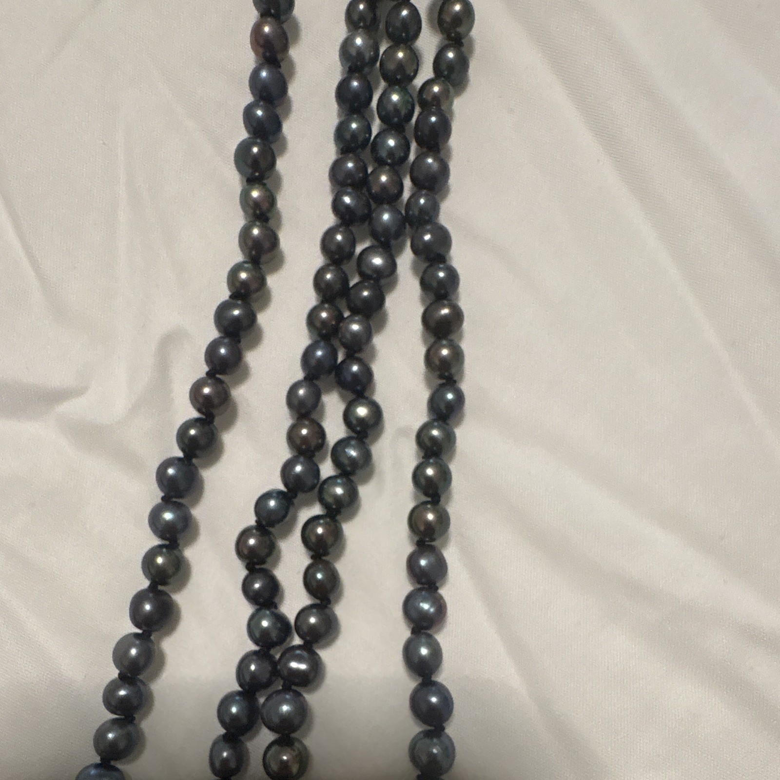 46” Strand Black Freshwater Pearl Necklace 4.5-5mm