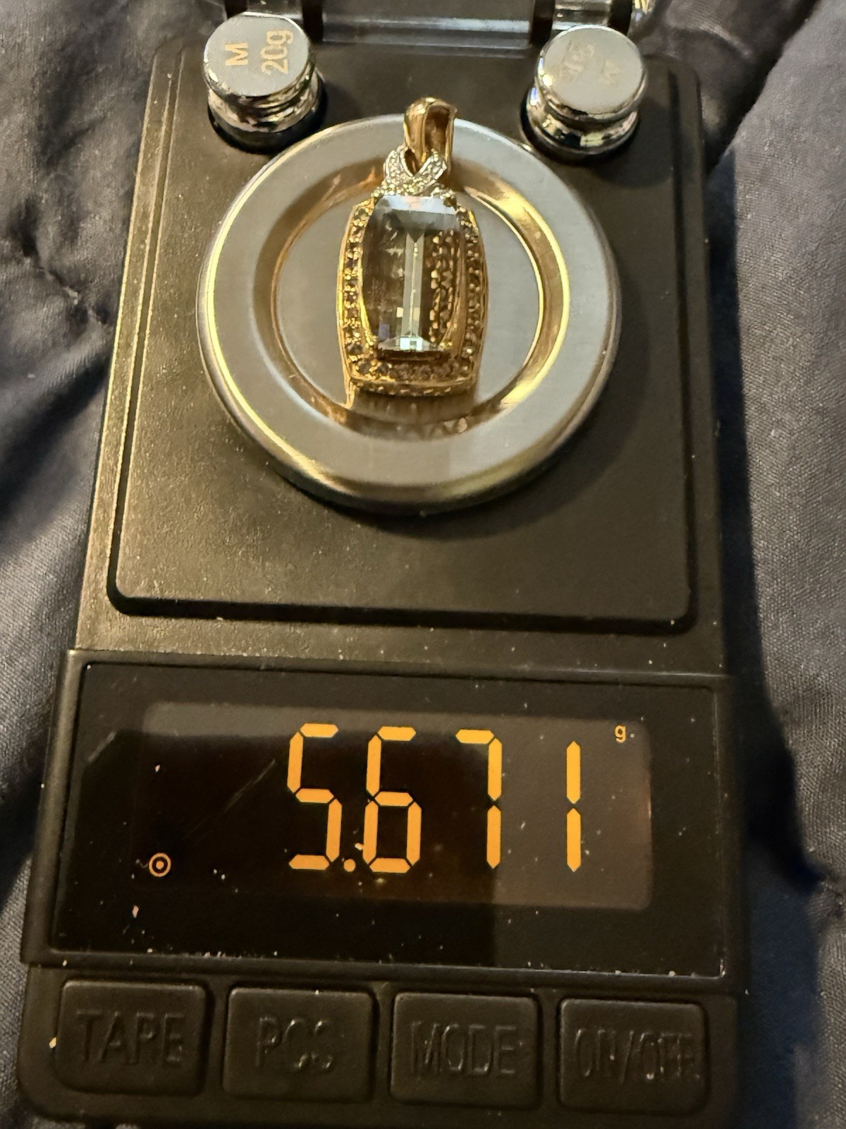 10K Yellow Gold Pendant – 10Ct Gemstone w/Diamond Accents – Women’s Fine Jewelry