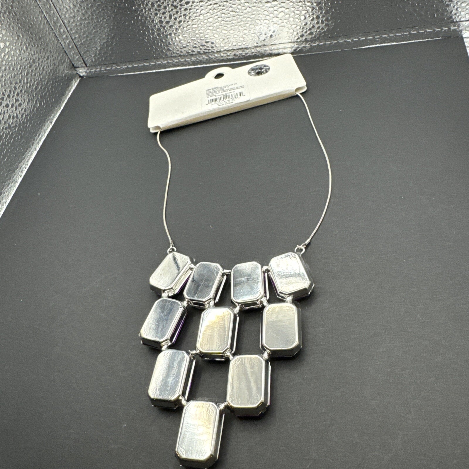 No Boundaries 18” Purple Silver Tone Necklace Brand New With Tags SHIPS FREE